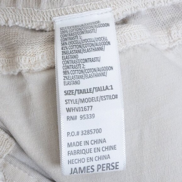 James Perse Mixed Media Pant Talc Light Gray Utility Jogger Size 1 - Picture 12 of 14
